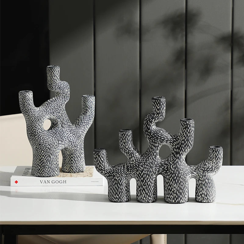 Flolenco Coral Design Cement Candle